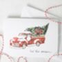 Pack Of 10 Christmas Tree Car Cards, thumbnail 1 of 3