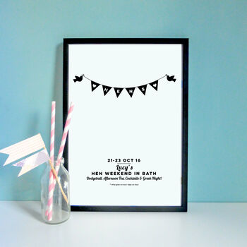 Personalised Hen Party Print, 2 of 2
