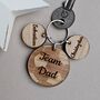 Personalised 'Team Dad' Wooden Football Keyring, thumbnail 1 of 4