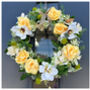 Artificial Magnolia And Rose Door Wreath, thumbnail 3 of 3
