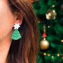 Christmas Tree Polymer Clay Earrings, thumbnail 4 of 6