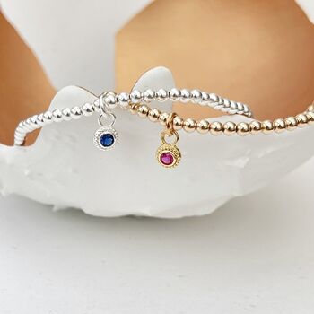 Sterling Silver Or 18ct Gold Plated Birthstone Bracelet, 6 of 6