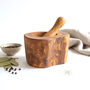 Natural Olive Wood Pestle And Mortar, thumbnail 1 of 9