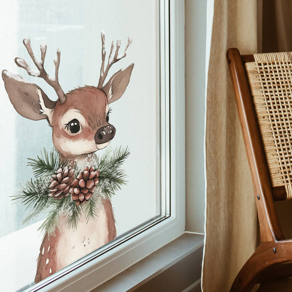 Peeping Deer Window Cling