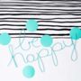 Blue Script Wall Hanging Be Happy Word, thumbnail 1 of 2