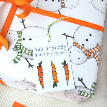 Christmas Snowman Wrapping Paper, 4 of 8