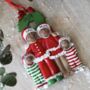 Personalised Dark Skin Family Hanging Decoration, thumbnail 2 of 2