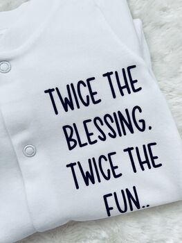 Twice The Blessing Twin Baby Gift, 2 of 11