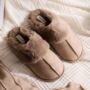 Luxury Faux Fur Women's Memory Foam Mule Slippers, thumbnail 3 of 12