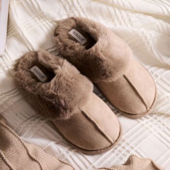 Luxury Faux Fur Women's Memory Foam Mule Slippers, 3 of 12