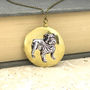 Bulldog Locket Necklace Pewter Brass Pendant, thumbnail 1 of 3