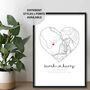 Personalised Wedding Gift, Paper Anniversary Print, thumbnail 1 of 7