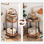 Tall Small Round Side Table With Storage Compartment, thumbnail 9 of 10