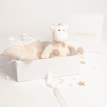 Unisex Giraffe Plush Toy And Star Blanket Baby Gift Set, 2 of 3