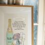 Personalised Champagne Wedding Mr And Mrs Print In A4 Or A3 Print, thumbnail 8 of 9