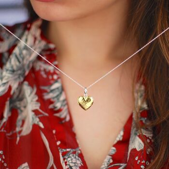 Personalised Hammered Gold Heart Locket, 3 of 7