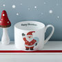 Personalised Christmas Santa Bone China Cup Or Mug, thumbnail 1 of 4