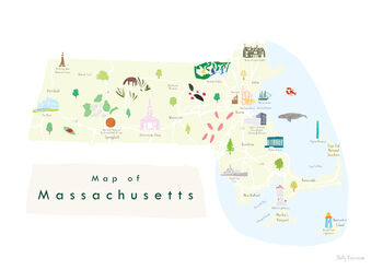Massachusetts State Map USA Art Print, 3 of 3
