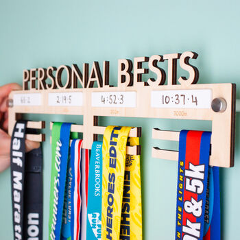 Daddy's Medals Personal Bests Personalised Medal Hanger, 6 of 6
