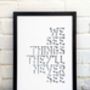 'We See Things' Oasis Lyrics Typography Print, thumbnail 4 of 7