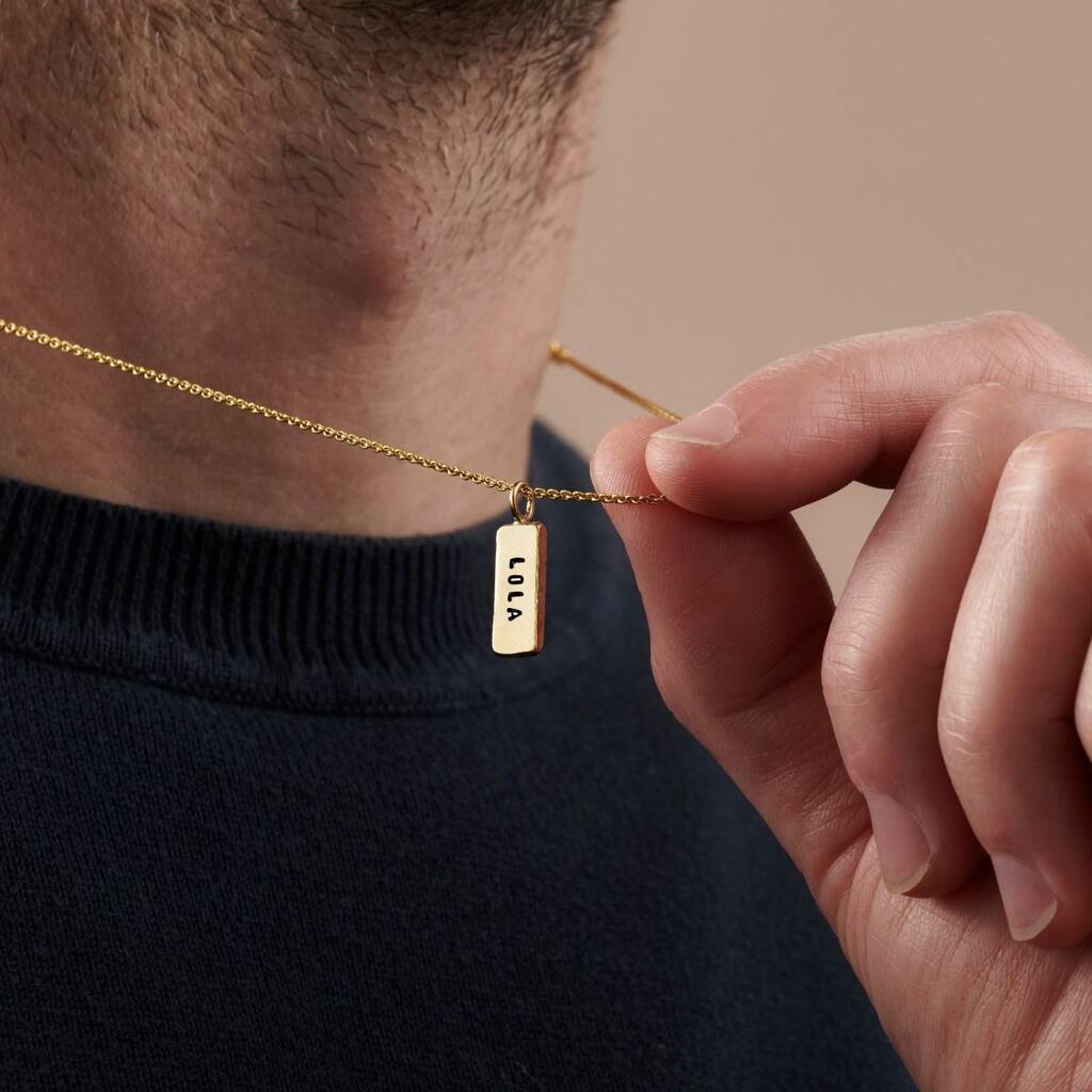 Men Male Personalised Name Pendant Necklace Stainless Steel Custom  Jewellery | eBay