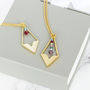 Gold Plated Family Birthstone Pendulum Necklace, thumbnail 6 of 12