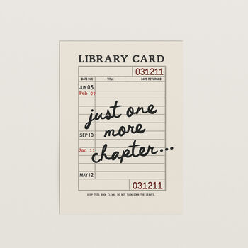 Just One More Chapter Book Print, 6 of 12