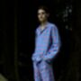 Organic Cotton Can Vibe Blue Tartan Unisex Pyjama, thumbnail 2 of 9