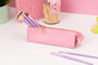 Pink Pencil/Make Up Case With Gold Zip, thumbnail 1 of 6