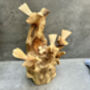 Hand Carved Wooden Nesting Birds Ornament, thumbnail 5 of 12