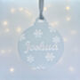 Personalised Name With Snowflakes Christmas Bauble, thumbnail 12 of 12