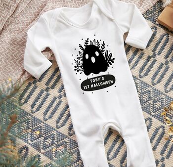 Personalised First Halloween Babygrow, 2 of 8