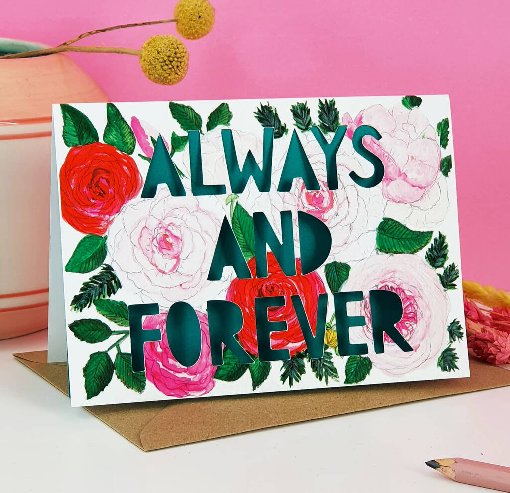 'Always And Forever' Papercut Card, 1 of 3
