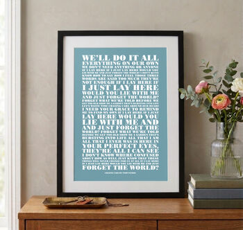 Personalised Favourite Lyrics Poster, 4 of 12
