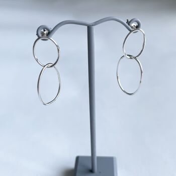 Double Wire Pebble Earrings, 4 of 6