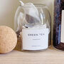 Cork Ball Glass Storage Jar With Personalised Waterproof Label, thumbnail 6 of 9