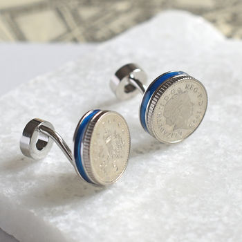 Personalised 21st Or 18th Birthday Five Pence Cufflinks, 10 of 12