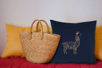 Llama Cushion Beginners Embroidery Kit, 2 of 4