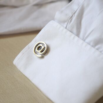 @ Symbol Cufflinks 316 L Stainless Steel Gift For Tech Lovers And Entrepreneurs, 3 of 5