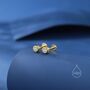 Cz Dot Screw Back Stud Earrings Sterling Silver, thumbnail 6 of 12