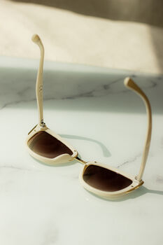 Cream Supersize Cat Eye Sunglasses, 2 of 6