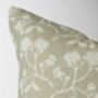 Neutral Vintage Rose Cotton Lumbar Pillow, thumbnail 3 of 3