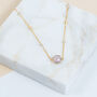 Iseo Pink Chalcedony And Gold Plated Necklace, thumbnail 1 of 4