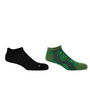 Organic Black And Paisley Green Men's Trainer Socks, thumbnail 1 of 7