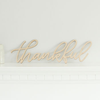 Thankful Wooden Wall Sign, 2 of 2