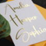 Custom Foil Name Vinyl Decals, Wedding Favor Tags And Flute Decor, thumbnail 10 of 10