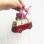 Christmas Red Camper Van Decoration, thumbnail 1 of 3