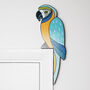 Hand Painted Blue Macaw Door Decoration, thumbnail 2 of 4