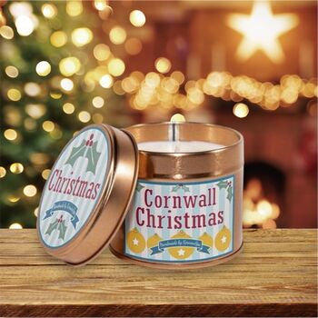 Cornwall Christmas Spiced Apple Candle, 2 of 3