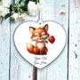 Personalised Cute Rose Animal Fox Decoration, thumbnail 2 of 2